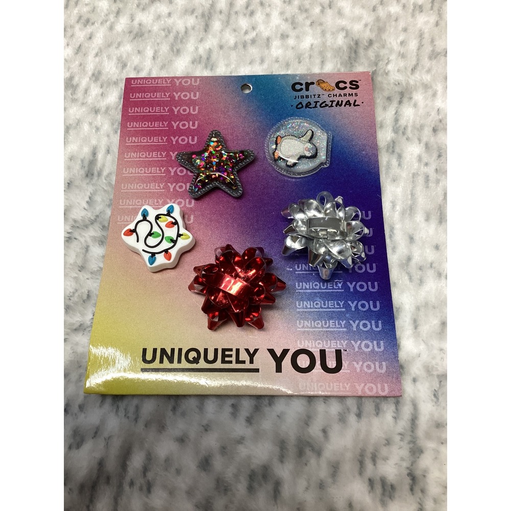 Crocs Jibbitz Wonderful Time 5 Pack Holiday Shoe Charms 10013650 NEW